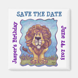 Lion Party Center Magnet