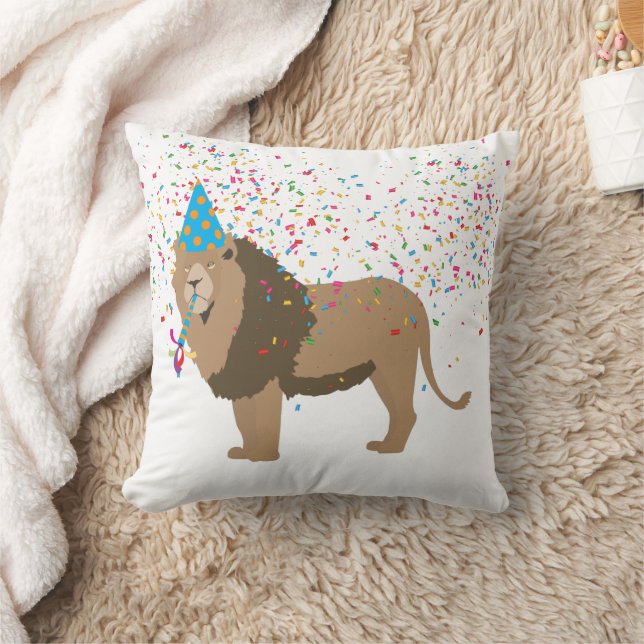 Lion Partying Animals mit einem Party Kissen (Decke)