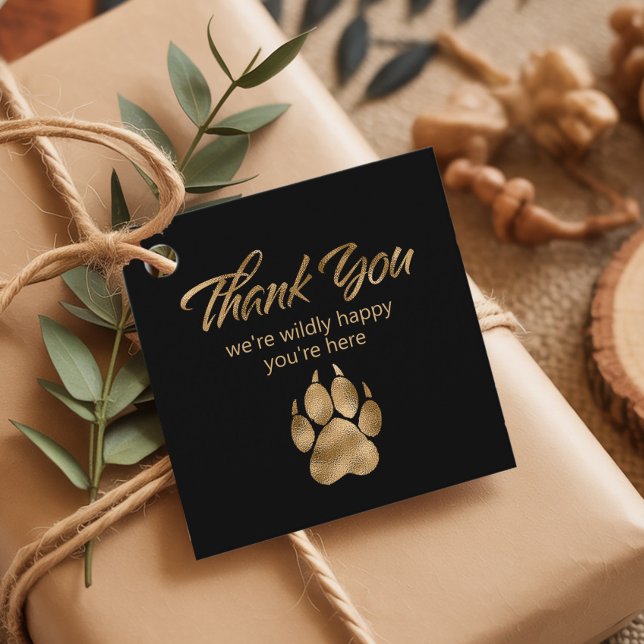 Lion Pawprint Vielen Dank Black Gold ID1148 Geschenkanhänger (Von Creator hochgeladen)