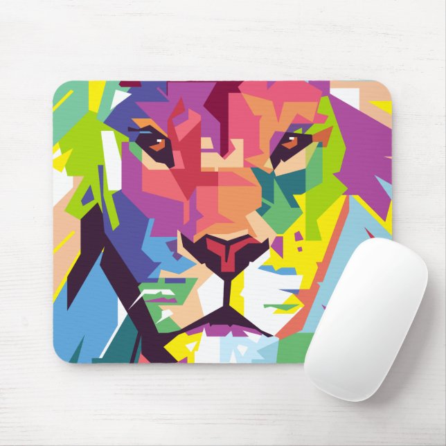Lion | Pop Art Mousepad (Mit Mouse)