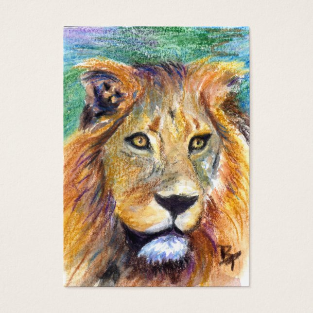 Lion Portrait ACEO Artcard (Vorderseite)