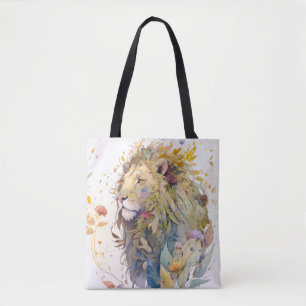 Lion Portrait Animal Painting Wildlife Forest Tasche