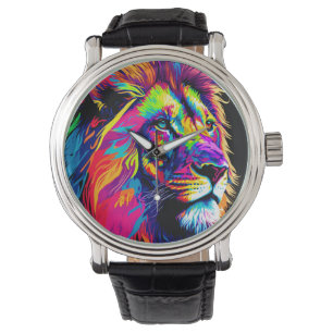 Lion Portrait Armbanduhr
