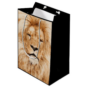 LION PORTRAIT MITTLERE GESCHENKTÜTE