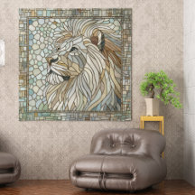 Lion Portrait Mosaik Art