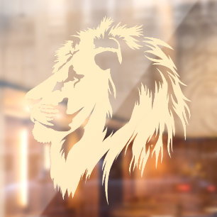 Lion Portrait (Sand) Fensteraufkleber