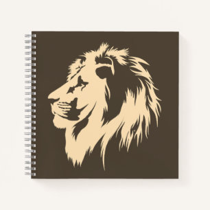 Lion Portrait (Sand) Notizbuch