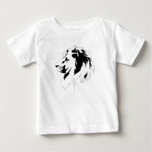 Lion Portrait (schwarz) Baby T-shirt