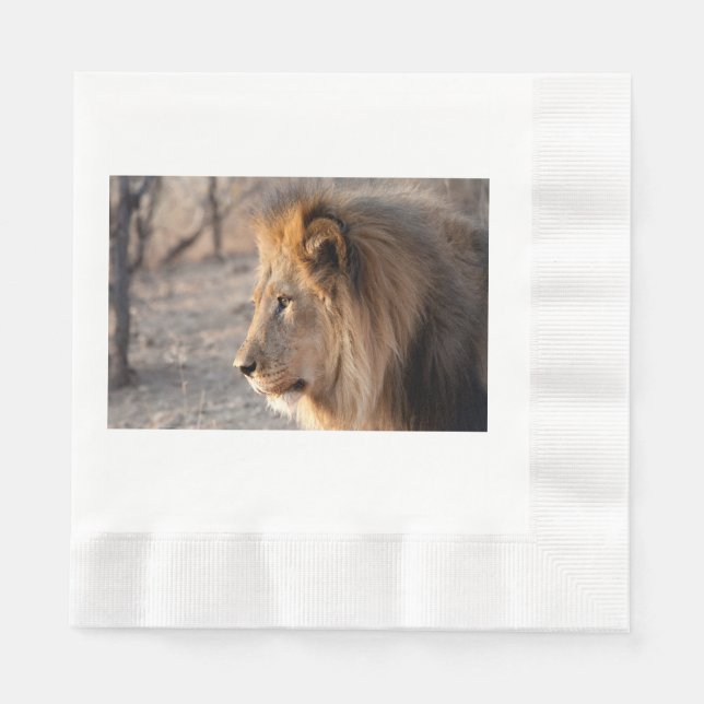 Lion Portrait Serviette (Vorderseite)