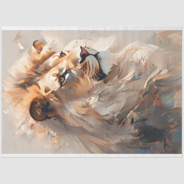 Lion Portrait Tissue Paper Seidenpapier (Vorderseite)