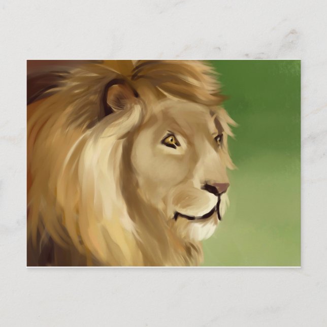 Lion Post Card Postkarte (Vorderseite)