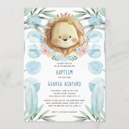 Lion Prince Baby Boy Taufe Einladung