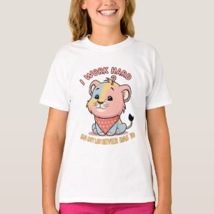 Lion Puff en colère - Joli T-Shirt Lion en caricat