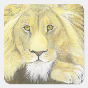 Lion Quadratischer Aufkleber