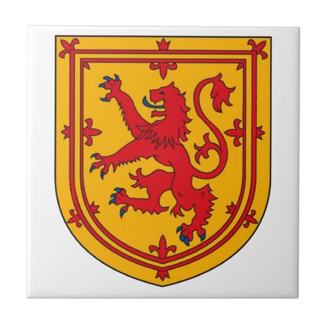 Lion Rampant auf Gold Fliese (Vorderseite)