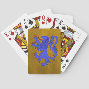 Lion Rampant Azure Spielkarten