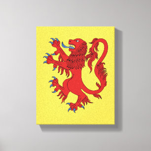 Lion Rampant Gules Leinwanddruck