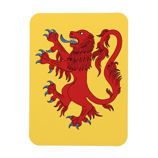 Lion Rampant Gules Magnet (Vertikal)