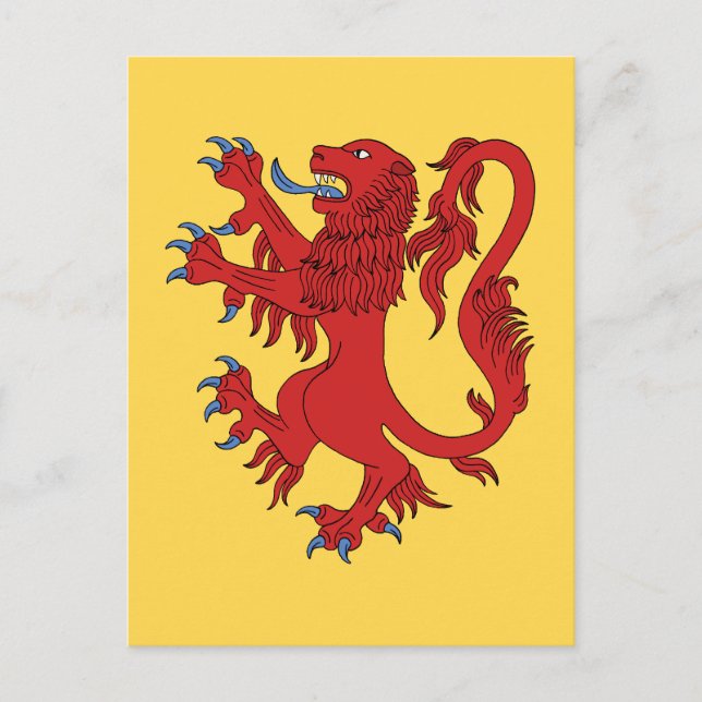 Lion Rampant Gules Postkarte (Vorderseite)