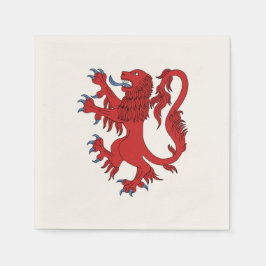 Lion Rampant Gules Serviette