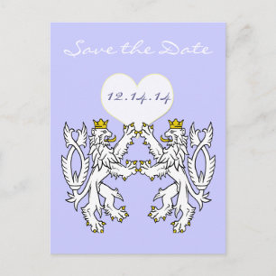 Lion Rampant Renaissance Wedding Ankündigungspostkarte