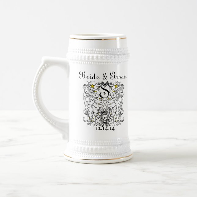 Lion Rampant Renaissance Wedding Bierglas (Links)