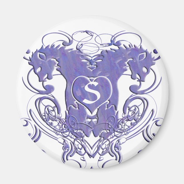 Lion Rampant Renaissance Wedding Magnet (Vorne)