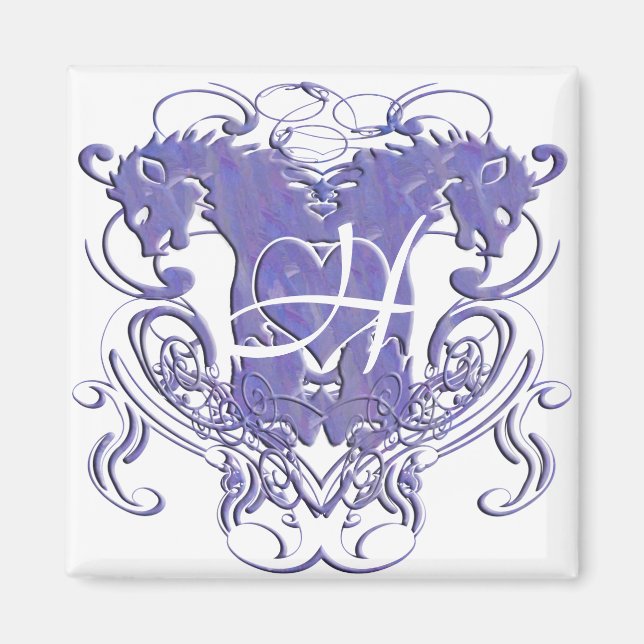 Lion Rampant Renaissance Wedding Magnet (Vorne)