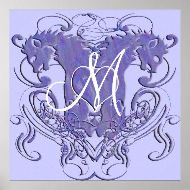 Lion Rampant Renaissance Wedding Poster (Vorne)