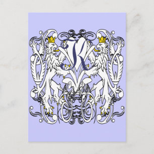 Lion Rampant Renaissance Wedding Postkarte