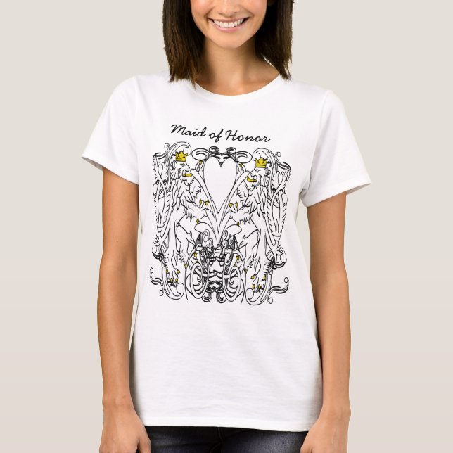 Lion Rampant Renaissance Wedding T-Shirt (Vorderseite)