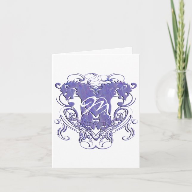 Lion Rampant Renaissance Wedding Vielen Dank Dankeskarte (Vorderseite)