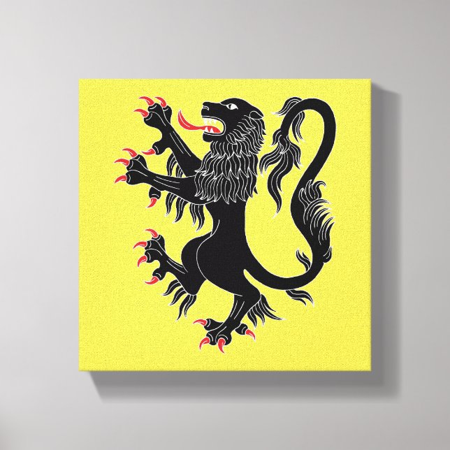 Lion Rampant Sable Leinwanddruck (Vorderseite)