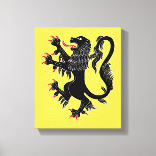 Lion Rampant Sable Leinwanddruck