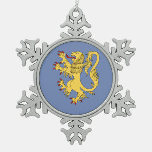 Lion Rampant Schneeflocken Zinn-Ornament
