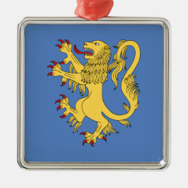 Lion Rampant Silbernes Ornament