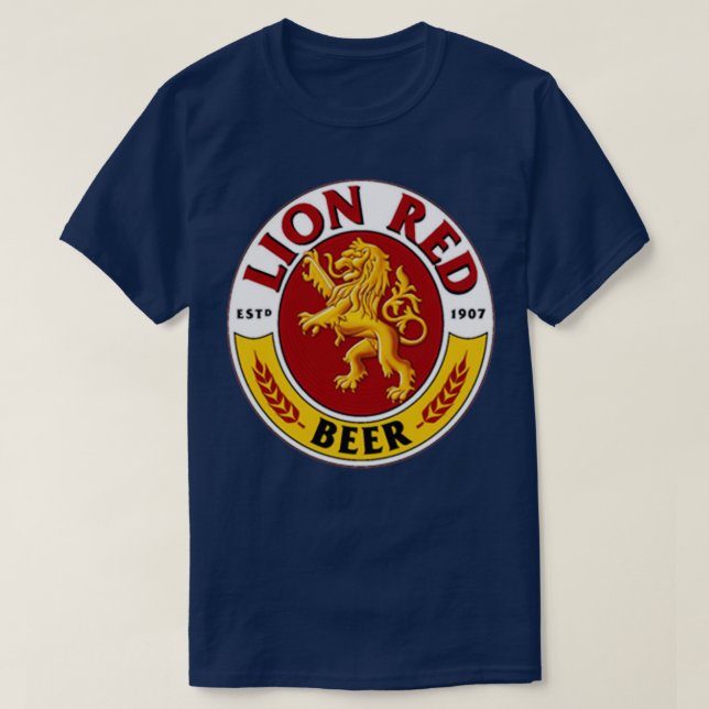 Lion Red Bierdrink Premium TShirt (Design vorne)