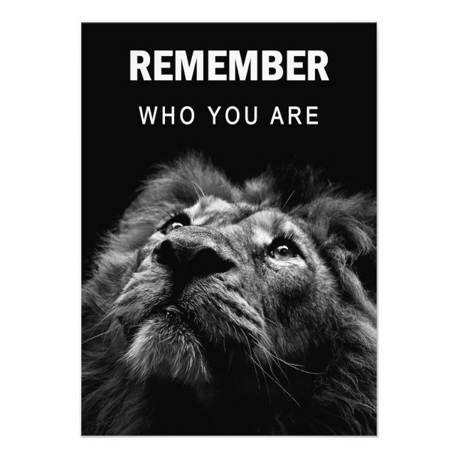 Lion Remember Who You Are Fotodruck (Vorne)