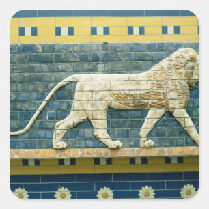 Lion repräsentiert Ishtar Quadratischer Aufkleber