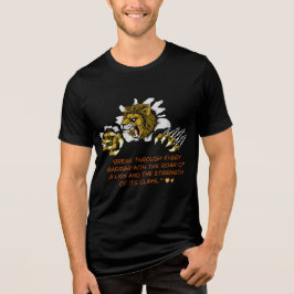 Lion Roar Power - Motivierend Zitat Grafik Tri-Blend Shirt
