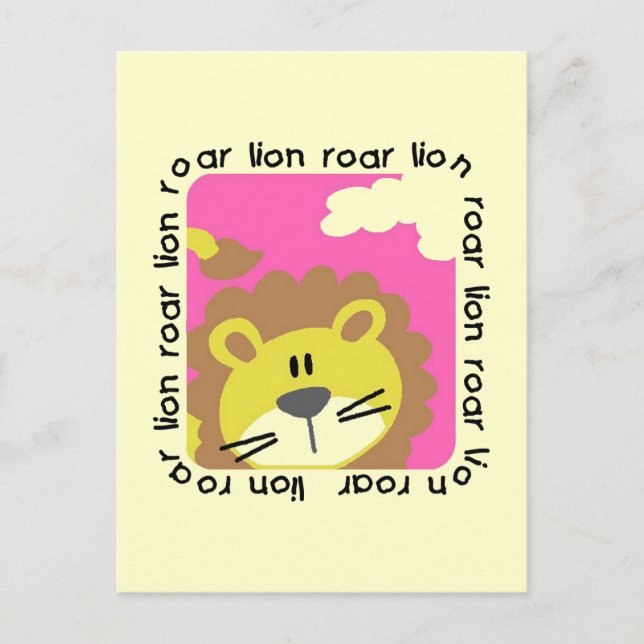 Lion Roar Tshirts und Geschenke Postkarte (Vorderseite)
