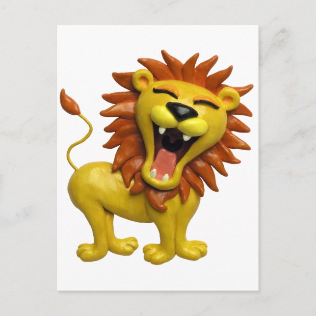 Lion Roaring Postkarte (Vorderseite)