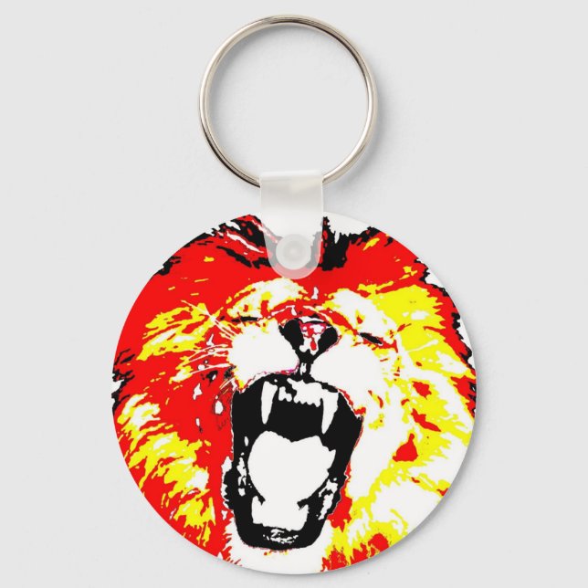 Lion Roaring Schlüsselanhänger (Vorderseite)