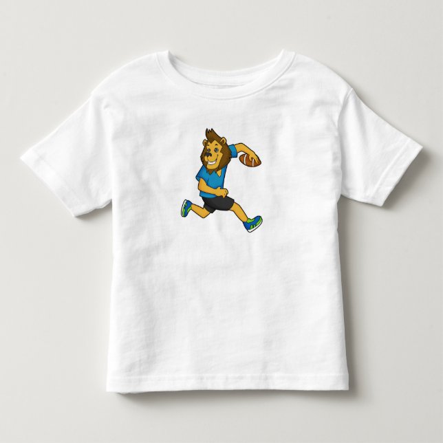 Lion Rugby Player Football Kleinkind T-shirt (Vorderseite)