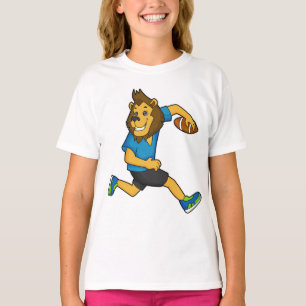 Lion Rugby Player Football T-Shirt