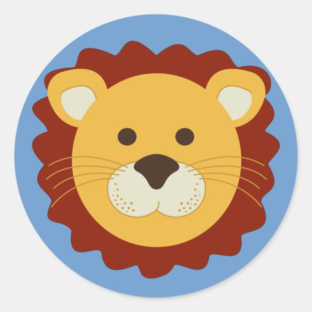 Lion Runder Aufkleber (Vorderseite)