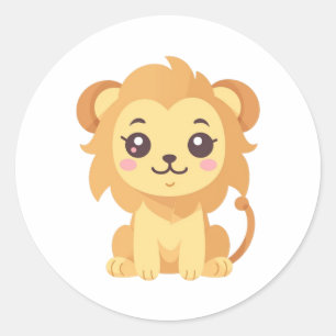 Lion Runder Aufkleber