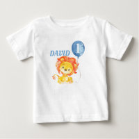 Lion Safari Jungle Blue Baby Boy Birthday