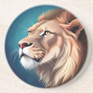 Lion Side Posed Portrait-56557 Getränkeuntersetzer