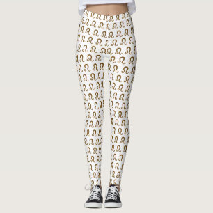 Lion Sign Golden Zodiac Zeichen Goldenes Symbol Leggings